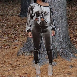 Two Piece Velvet Set